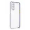 Newface Realme 7 Kılıf Miami Şeffaf Silikon - Lila