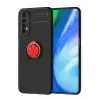 Newface Realme 7 Kılıf Range Yüzüklü Silikon - Siyah-Kırmızı