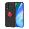 Newface Realme 7 Kılıf Range Yüzüklü Silikon - Siyah-Kırmızı