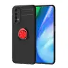 Newface Realme 7 Kılıf Range Yüzüklü Silikon - Siyah-Kırmızı