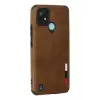 Newface Realme C21 Kılıf Loop Deri Silikon - Kahverengi