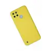Newface Realme C25Y Kılıf Nano içi Kadife Silikon - Sarı