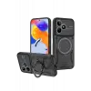 Newface Realme C53 Kılıf Joy Lens Standlı Kapak - Siyah
