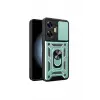 Newface Realme C55 Kılıf Pars Lens Yüzüklü Silikon - Yeşil