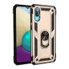 Newface Samsung Galaxy A02 Kılıf Sofya Yüzüklü Silikon Kapak - Gold