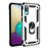 Newface Samsung Galaxy A02 Kılıf Sofya Yüzüklü Silikon Kapak - Gümüş