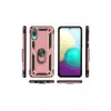 Newface Samsung Galaxy A02 Kılıf Sofya Yüzüklü Silikon Kapak - Rose