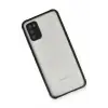 Newface Samsung Galaxy A02S Kılıf Miami Şeffaf Silikon - Siyah