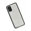 Newface Samsung Galaxy A02S Kılıf Miami Şeffaf Silikon - Siyah