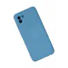 Newface Samsung Galaxy A03 Kılıf Nano içi Kadife Silikon - Mavi