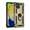 Newface Samsung Galaxy A03 Kılıf Sofya Yüzüklü Silikon Kapak - Gold