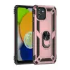 Newface Samsung Galaxy A03 Kılıf Sofya Yüzüklü Silikon Kapak - Rose