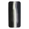 Newface Samsung Galaxy A03S Kılıf Ebruli Lansman Silikon - Siyah-Lacivert