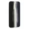 Newface Samsung Galaxy A03S Kılıf Ebruli Lansman Silikon - Siyah-Lacivert