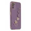 Newface Samsung Galaxy A03S Kılıf Esila Silikon - Mor