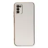 Newface Samsung Galaxy A03S Kılıf Volet Silikon - Beyaz