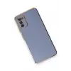Newface Samsung Galaxy A03S Kılıf Volet Silikon - Mavi
