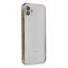 Newface Samsung Galaxy A04 Kılıf Razer Lensli Silikon - Gold