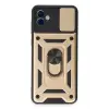Newface Samsung Galaxy A04E Kılıf Pars Lens Yüzüklü Silikon - Gold