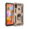 Newface Samsung Galaxy A11 Kılıf Sofya Yüzüklü Silikon Kapak - Gold