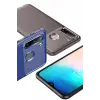 Newface Samsung Galaxy A21 Kılıf Auto Focus Karbon Kapak - Kahverengi