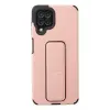 Newface Samsung Galaxy A22 Kılıf Mega Standlı Silikon - Pudra
