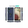 Newface Samsung Galaxy A22 Kılıf Sofya Yüzüklü Silikon Kapak - Lacivert