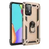 Newface Samsung Galaxy A52 Kılıf Sofya Yüzüklü Silikon Kapak - Gold
