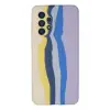 Newface Samsung Galaxy A53 5G Kılıf Ebruli Lansman Silikon - Sarı-Lila