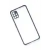 Newface Samsung Galaxy A71 Kılıf Miami Şeffaf Silikon - Gri