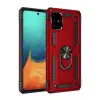 Newface Samsung Galaxy A71 Kılıf Sofya Yüzüklü Silikon Kapak - Kırmızı