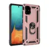 Newface Samsung Galaxy A71 Kılıf Sofya Yüzüklü Silikon Kapak - Rose