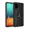 Newface Samsung Galaxy A71 Kılıf Sofya Yüzüklü Silikon Kapak - Siyah