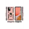 Newface Samsung Galaxy A72 Kılıf Sofya Yüzüklü Silikon Kapak - Rose