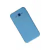 Newface Samsung Galaxy J7 Kılıf Nano içi Kadife Silikon - Mavi