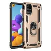 Newface Samsung Galaxy M51 Kılıf Sofya Yüzüklü Silikon Kapak - Gold