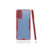 Newface Samsung Galaxy M52 5G Kılıf Platin Silikon - Kırmızı