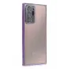 Newface Samsung Galaxy Note 20 Ultra Kılıf Razer Lensli Silikon - Mor