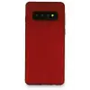 Newface Samsung Galaxy S10 Plus Kılıf First Silikon - Bordo
