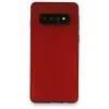 Newface Samsung Galaxy S10 Plus Kılıf First Silikon - Bordo