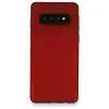 Newface Samsung Galaxy S10 Plus Kılıf First Silikon - Bordo