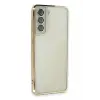 Newface Samsung Galaxy S21 FE Kılıf Razer Lensli Silikon - Gold