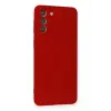 Newface Samsung Galaxy S21 Plus Kılıf Nano içi Kadife Silikon - Kırmızı