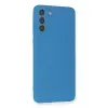 Newface Samsung Galaxy S21 Plus Kılıf Nano içi Kadife Silikon - Mavi