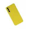 Newface Samsung Galaxy S21 Plus Kılıf Nano içi Kadife Silikon - Sarı