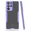 Newface Samsung Galaxy S21 Ultra Kılıf Platin Silikon - Lila
