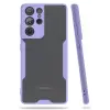 Newface Samsung Galaxy S21 Ultra Kılıf Platin Silikon - Lila