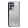 Newface Samsung Galaxy S21 Ultra Kılıf Razer Lensli Silikon - Açık Mavi
