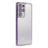 Newface Samsung Galaxy S21 Ultra Kılıf Razer Lensli Silikon - Mor