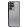 Newface Samsung Galaxy S21 Ultra Kılıf Razer Lensli Silikon - Yeşil